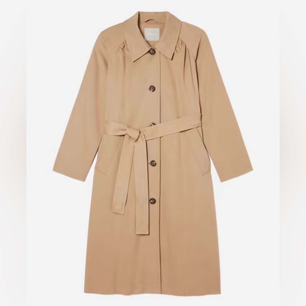 Everlane Gathered Drape Trench Coat